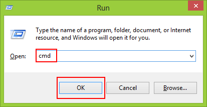 CMD in Windows Run Box